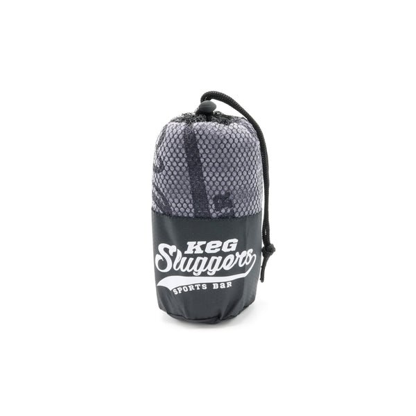 Gym Towel in a Bag with Original Keg Sluggers Logo